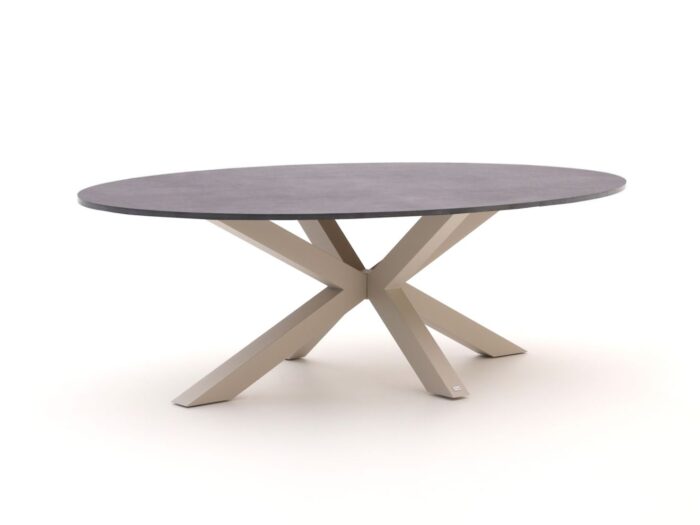 Bellagio tuinmeubelen Induno Ellips dining tuintafel 240x120cm – Taupe