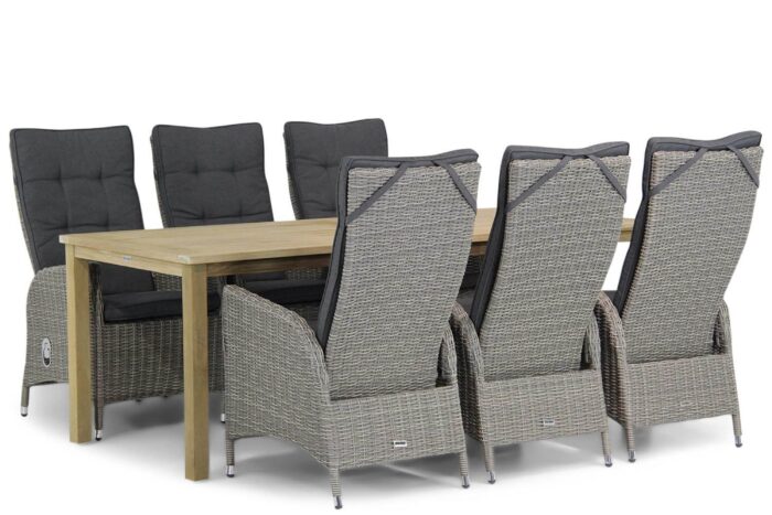 Garden Collections Lincoln/Weston 210 cm dining tuinset 7-delig – Grijs-antraciet