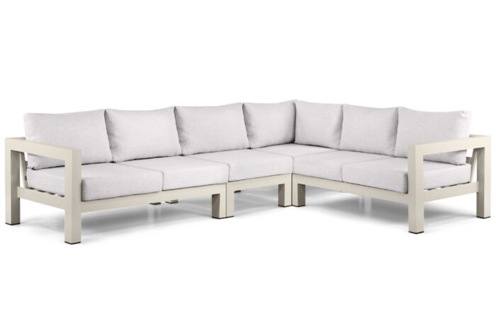 Lifestyle Garden Furniture Luca hoek loungeset 4-delig – Taupe-naturel-bruin
