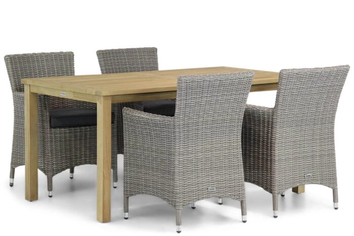 Garden Collections Dublin/Weston 160 cm dining tuinset 5-delig – Grijs-antraciet