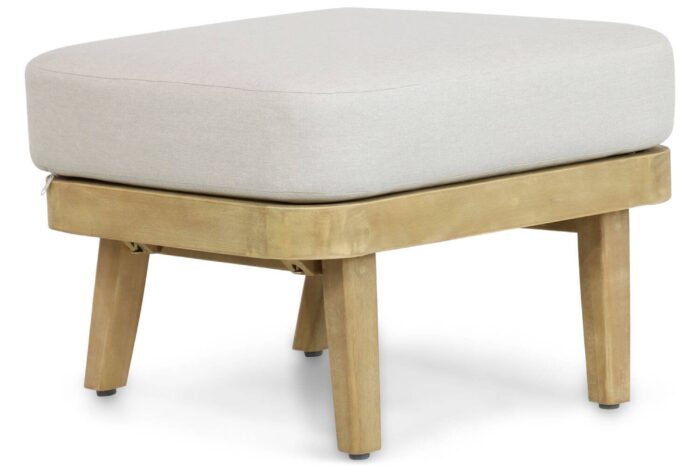Coco Napoli lounge voetenbank – Naturel teak