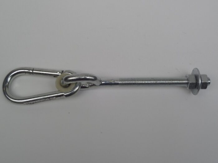 Hermic Schommelhaak m12x250 mm elektrolitisch verzinkt lengte tot oog 140 mm
