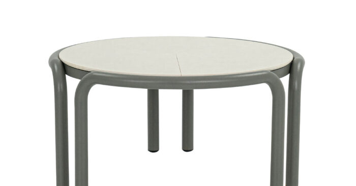Apple Bee | Lugano Koffietafel Ø79,5 cm | Sintered Stone Travetino White