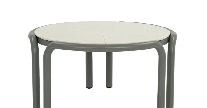 Apple Bee | Lugano Koffietafel Ø79,5 cm | Sintered Stone Travetino White