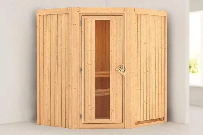 Karibu | Taurin Sauna | Helderglas Deur | Kachel 9 kW Externe Bediening