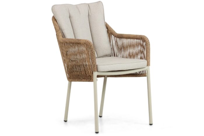 De Laan Projects Lifestyle Marbella dining tuinstoel – Taupe-naturel-bruin