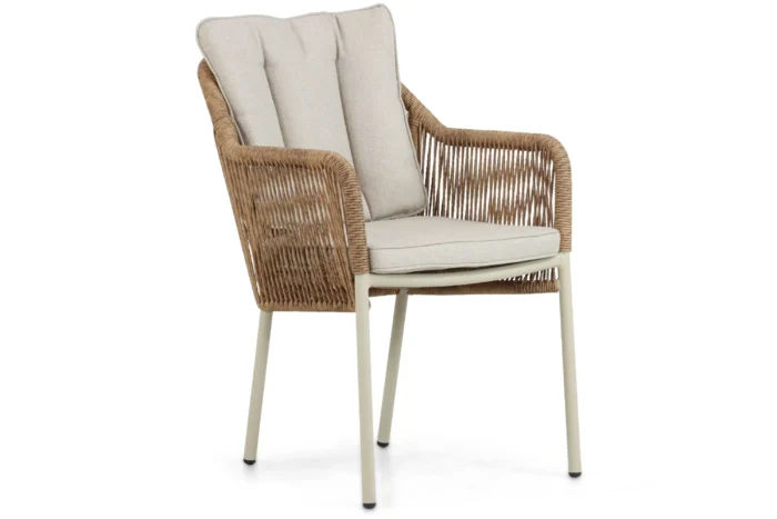 De Laan Projects Lifestyle Marbella dining tuinstoel - Taupe-naturel-bruin
