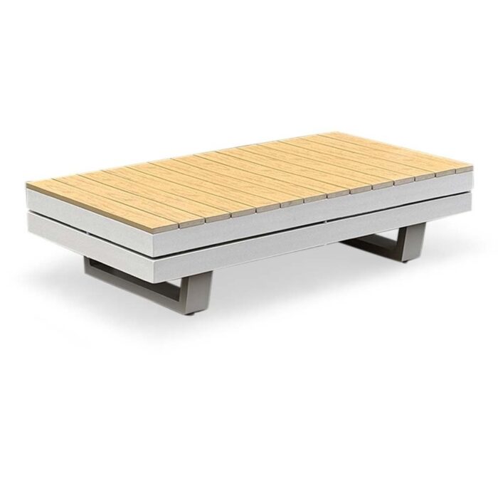 LUX outdoor living Vegas loungetafel | aluminum + polywood | beige | 117x60cm