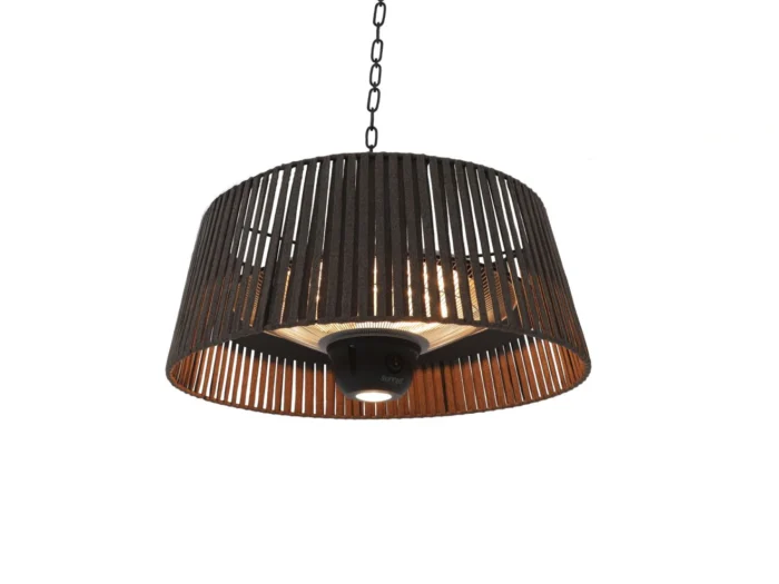 Sunred Bright Artix Corda hangende terrasverwarmer 1800 Watt - Zwart