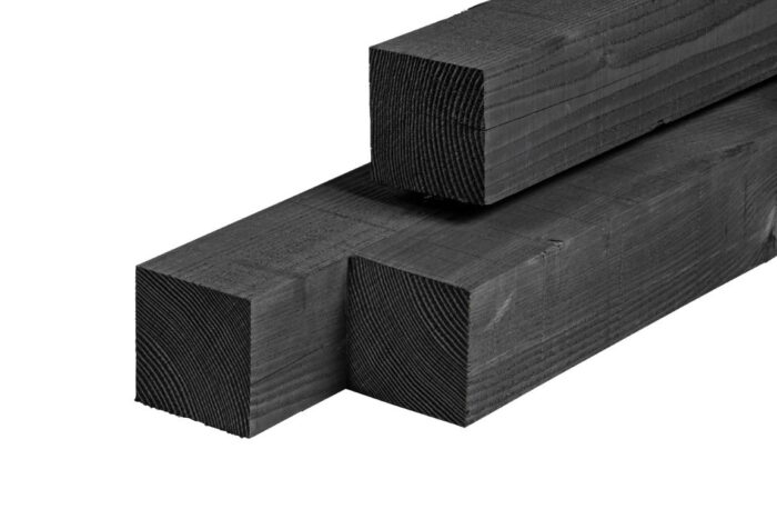 Tuindeco Paal douglas zwart geimpregneerd 9,0×9,0x300 cm