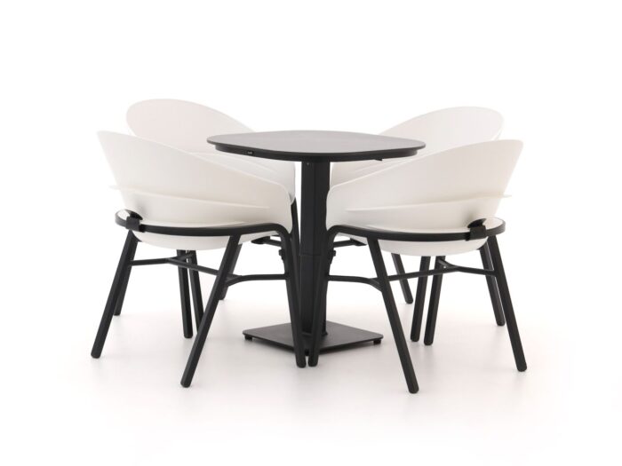 Hartman tuinmeubelen Tubb dining tuinset 70cm 5-delig verstelbaar – Wit