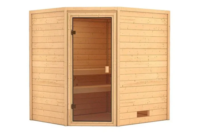 Karibu | Mia Sauna met Dakkraag | Energiesparende Deur