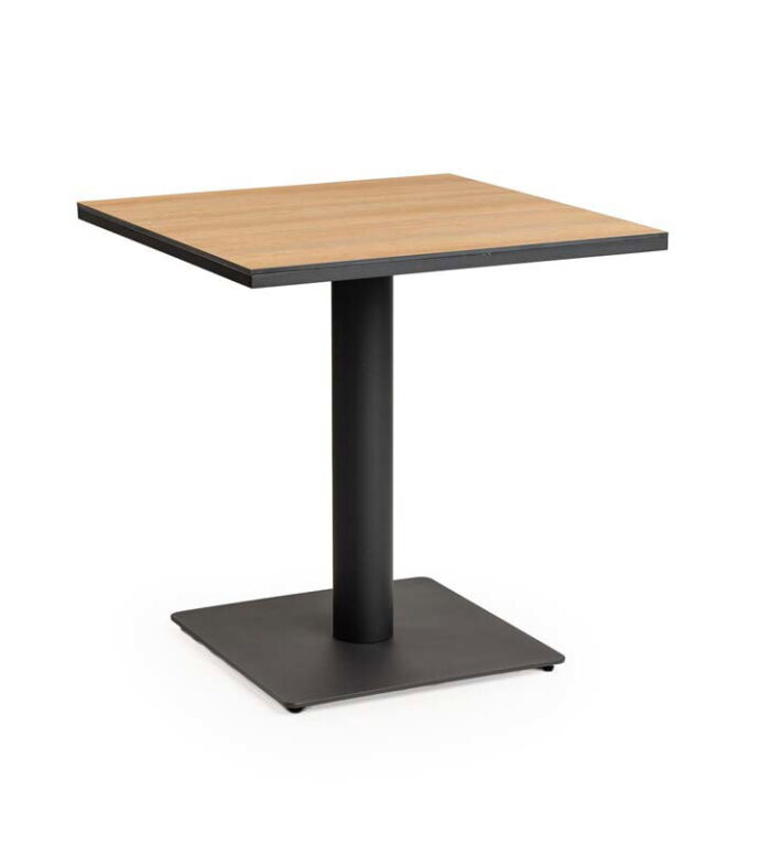 Tierra outdoor Granita dining tafel trespa bergamo charcoal 75 x 75 cm