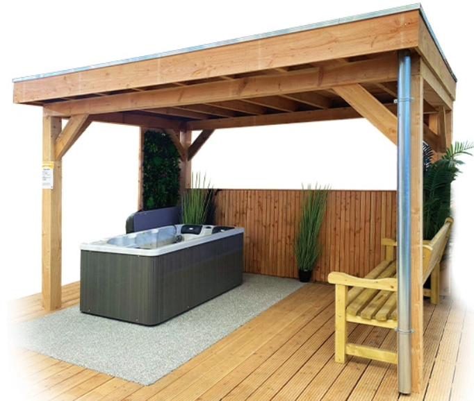 Buitengewoon de boet Veranda robuust 400×400 cm – bruin