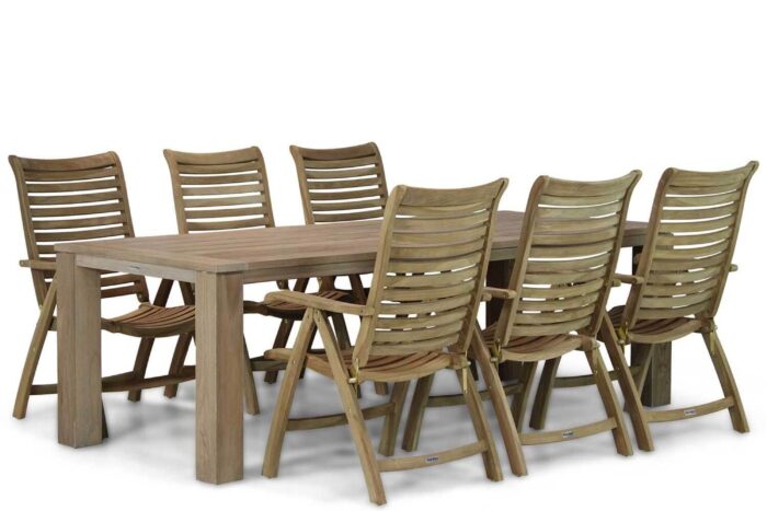 Garden Collections Birmingham/Brighton 240 cm dining tuinset 7-delig – Old teak greywash