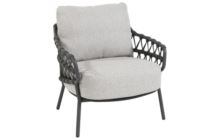 4 Seasons Outdoor Calpi dining tuinstoel laag – Grijs-antraciet
