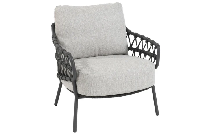 4 Seasons Outdoor Calpi dining tuinstoel laag - Grijs-antraciet