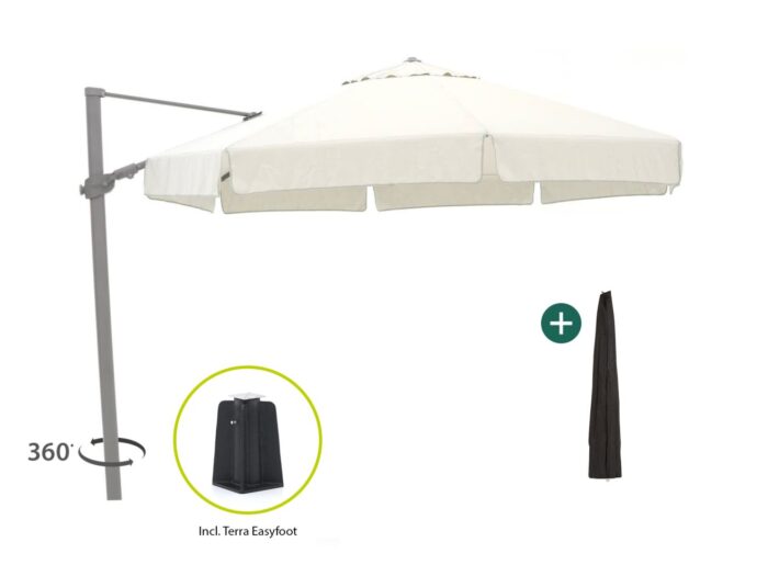 Shadowline Miami zweefparasol ø 350cm Laagste prijsgarantie! – Wit