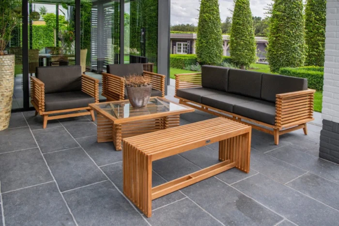 Tuindeco Riverside teak fauteuil incl kussens - hout
