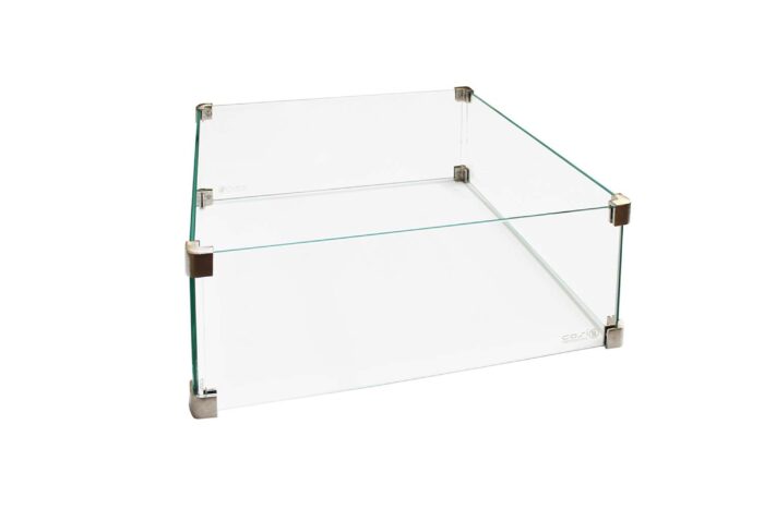 Cosi Glasset voor vuurtafel vierkant – Transparant