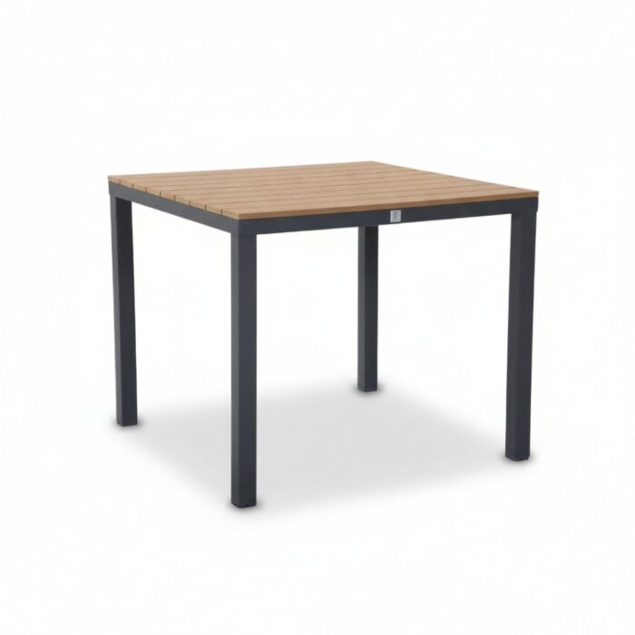 LUX outdoor living Oxford dining tuintafel 4 personen | aluminium + polywood | Natural Wood | 90cm
