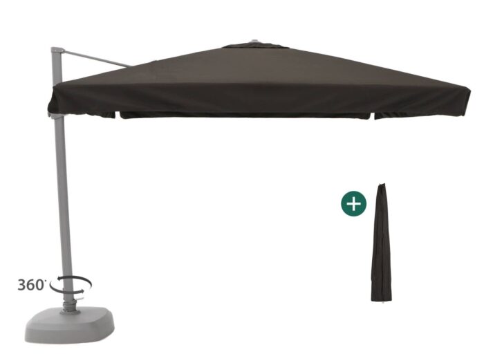 Shadowline Miami zweefparasol 300x300cm Laagste prijsgarantie! – Zwart