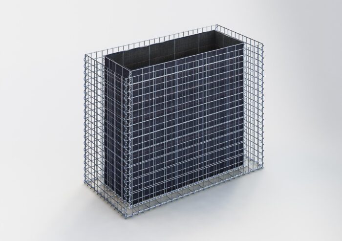 Gabiona Deutschland Rechthoekig verhoogd bed 130 cm x 100 cm x 60 cm (L x H x D), maaswijdte 5 x 5 cm, wanddikte 10 cm