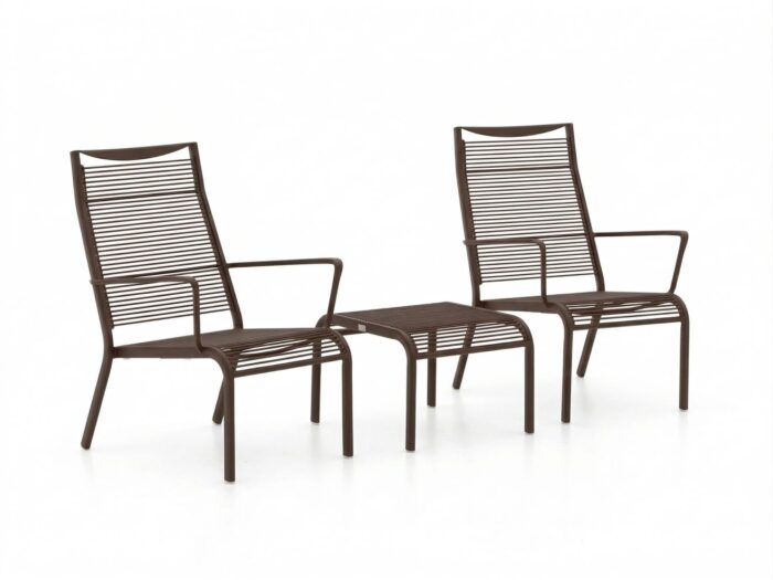 Apple Bee Hawaii lounge balkonset 3-delig stapelbaar Laagste prijsgarantie! – Taupe
