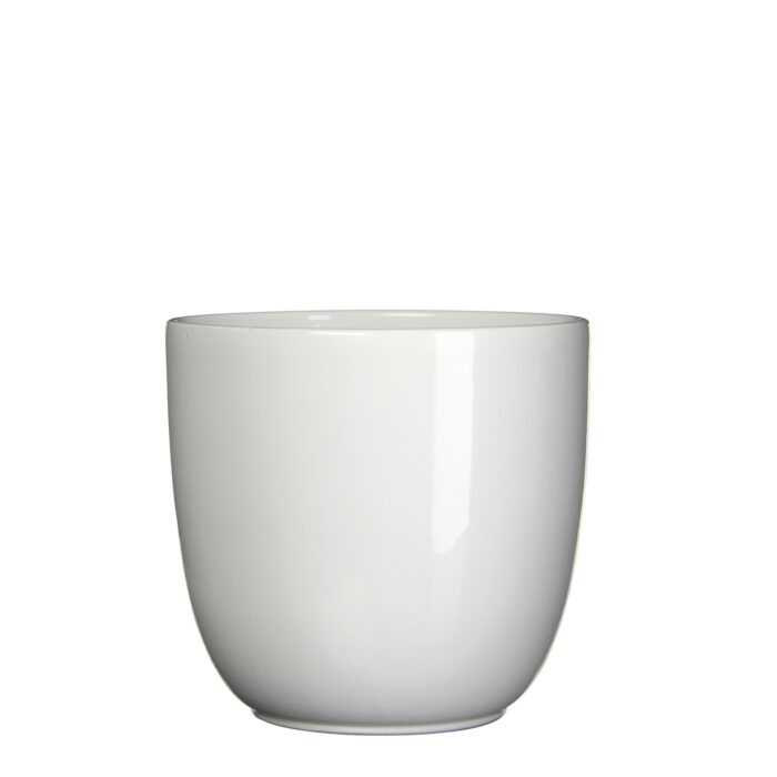 Mica decorations Bloempot Pot rond es/19 tusca 20 x 22.5 cm wit Mica