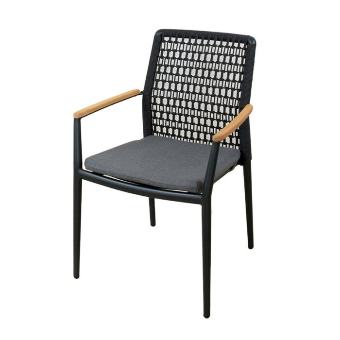 Oosterik home Masonville dining stoel midnight grey – grijs