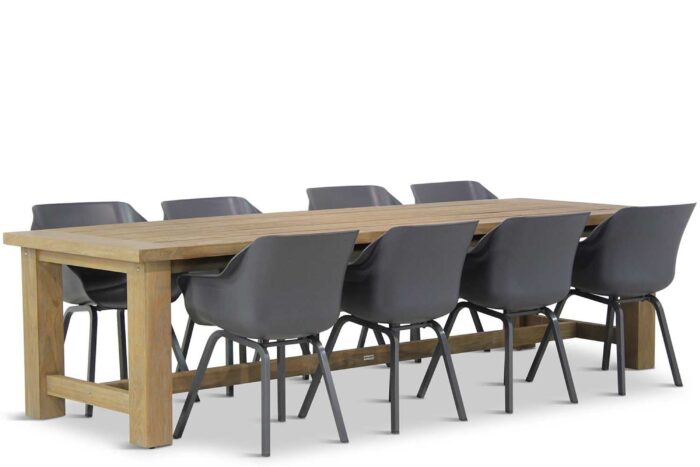 Hartman Sophie element/Fourmile 300 cm dining tuinset 9-delig – Grijs-antraciet