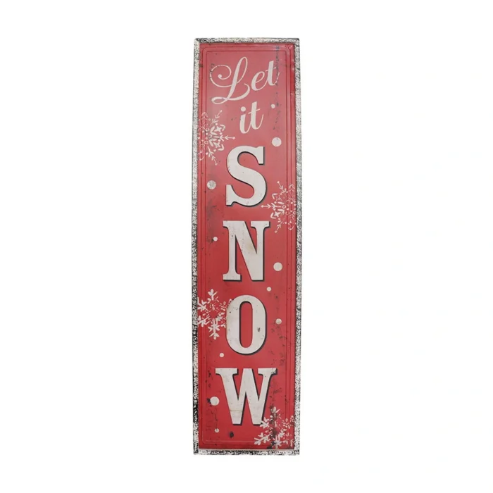 Buitengewoon de boet Wanddeco 'Let It Snow' 23x96 cm