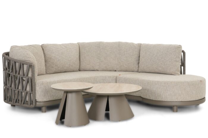 Santika Furniture Cayora organisch loungeset 4-delig-2 – Taupe-naturel-bruin