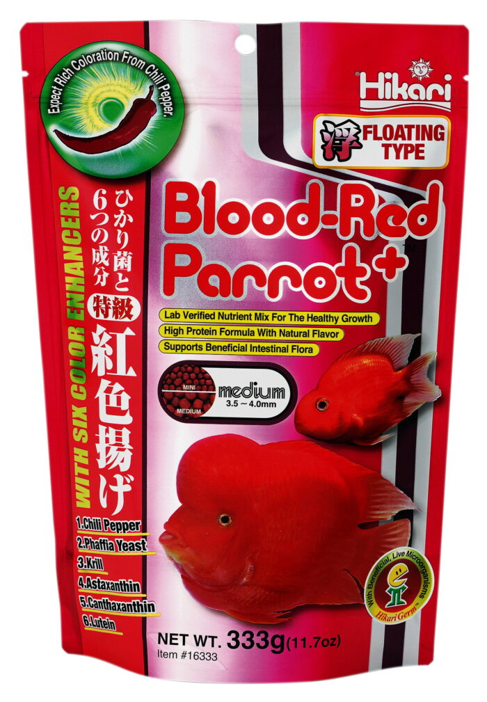 Hikari Visvoer Hik blood-red parrot medium 333 gram – rood