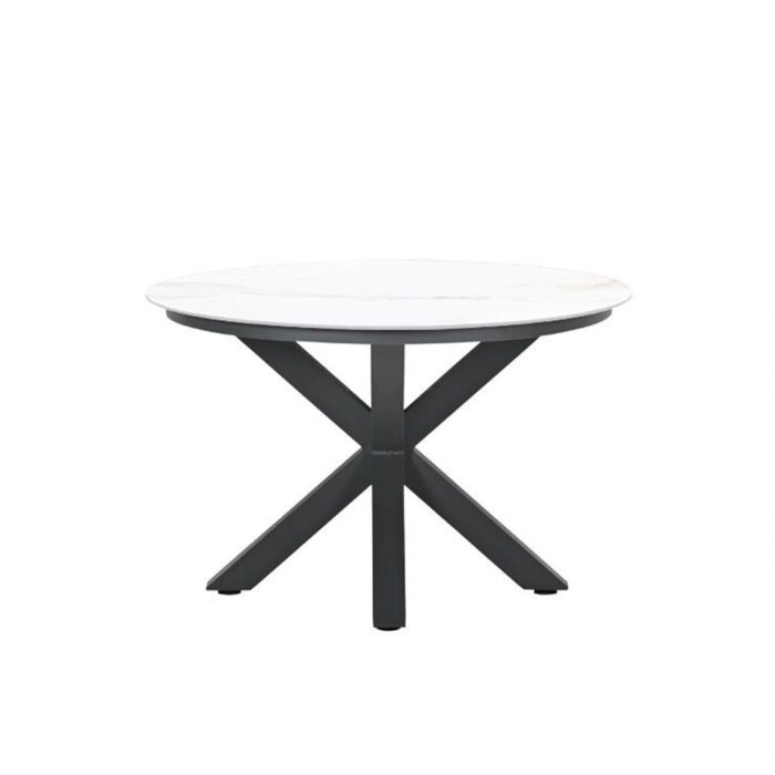 Garden impressions Lowland Tuintafel Venice White dia. 120 cm – grijs;wit