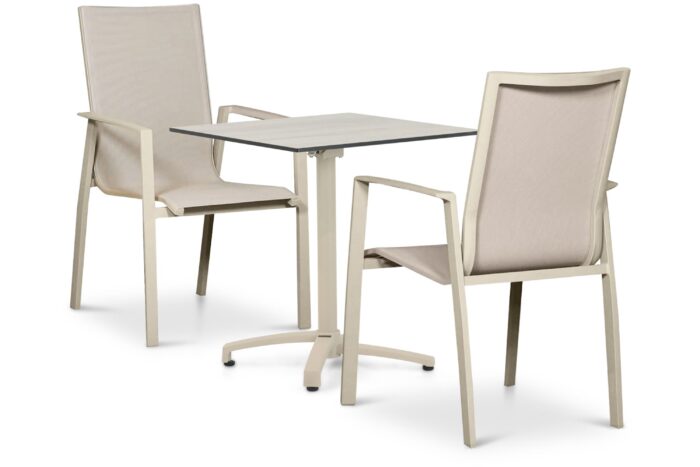 Lifestyle Garden Furniture Ultimate/Marano 70×70 cm dining tuinset 3-delig – Zand/Beige