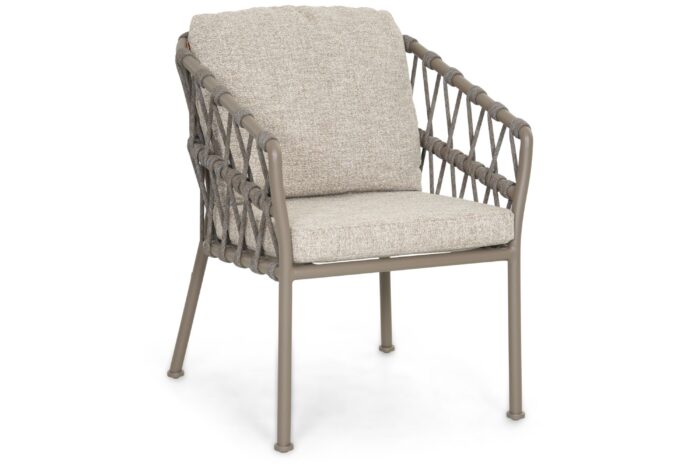 Santika Furniture Miyora dining tuinstoel – Taupe-naturel-bruin