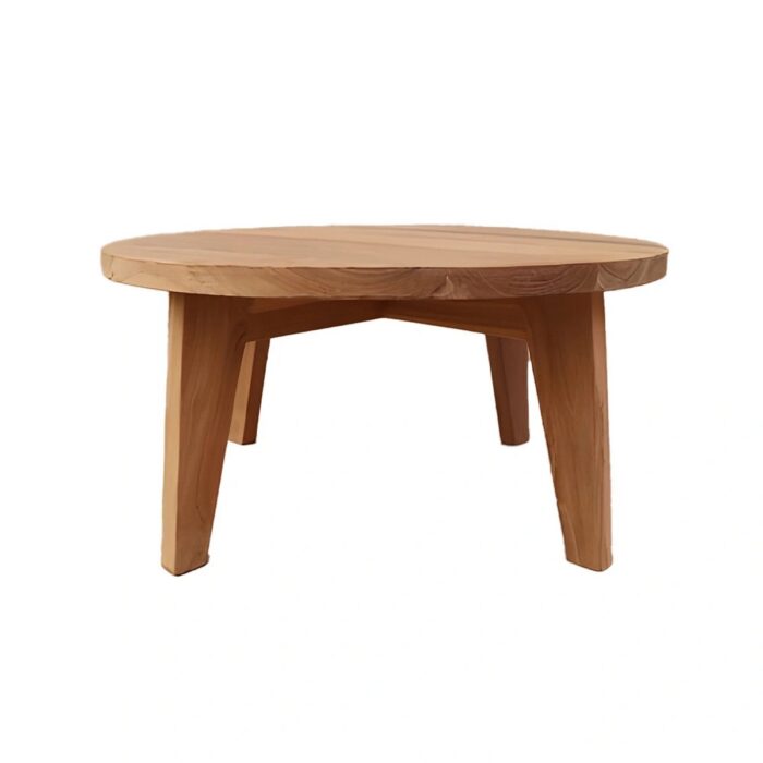 Buitengewoon de boet Juruena Teak Salontafel dia70 cm – bruin