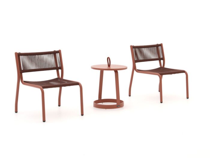 Manifesto Furniture Manifesto Misurina/Salemi lounge balkonset 3-delig stapelbaar Laagste prijsgarantie! – Taupe