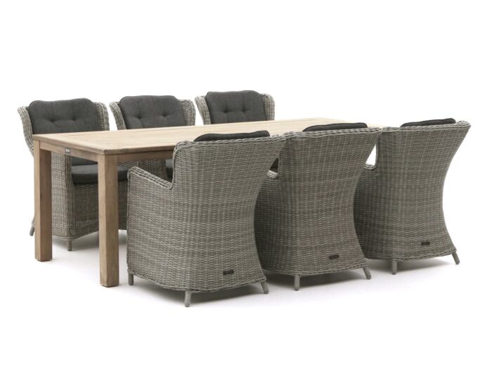 Intenso Furniture Milano/ROUGH-S 220cm dining tuinset 7-delig – Bruin