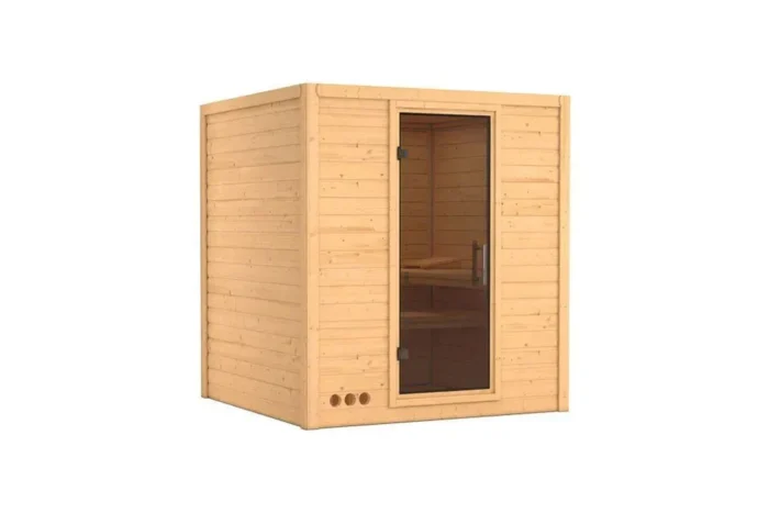Karibu | Mojave Sauna met Dakkraag | Helderglas Deur