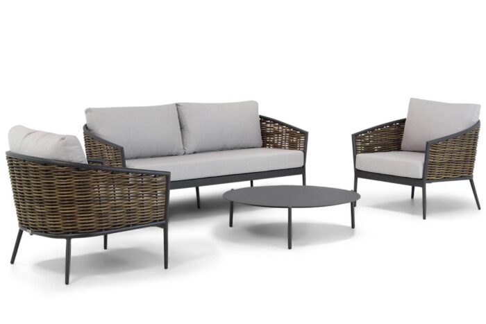 Coco Lanai/Pacific 100 stoel-bank loungeset 4-delig – Taupe-naturel-bruin