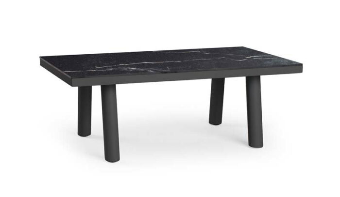 Tierra outdoor Sevilla salontafel trespa marble charcoal 105 x 60 cm