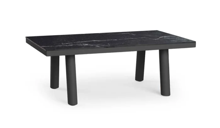 Tierra outdoor Sevilla salontafel trespa marble charcoal 105 x 60 cm