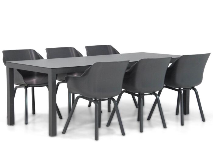 Hartman Sophie element/Madras 220 cm dining tuinset 7-delig – Grijs-antraciet
