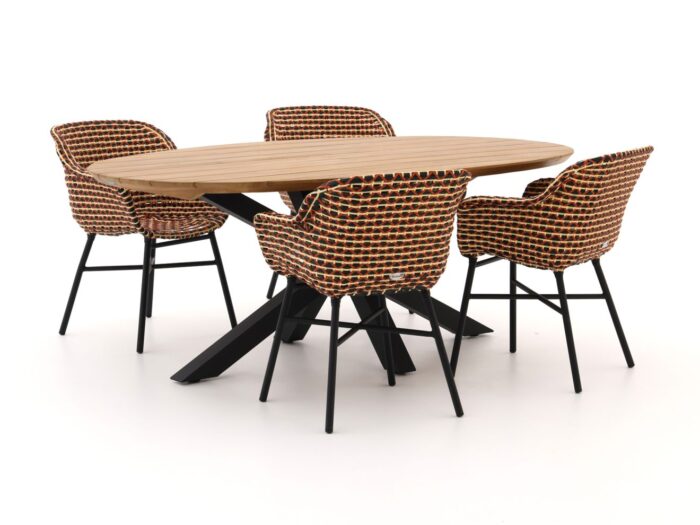 Hartman tuinmeubelen Hartman Delphine/Stephanie 200cm dining tuinset 5-delig Laagste prijsgarantie! – Bruin