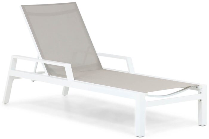 Lifestyle Garden Furniture Licata ligbed verstelbaar – Wit