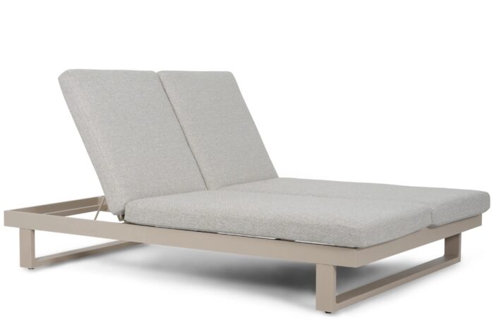 Lifestyle Garden Furniture Massimo ligbed met kussen loft/sandy – Taupe-naturel-bruin