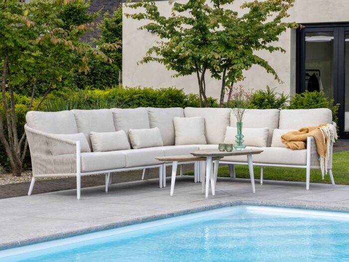 Bellagio tuinmeubelen Mineo hoek loungeset 4-delig – Taupe