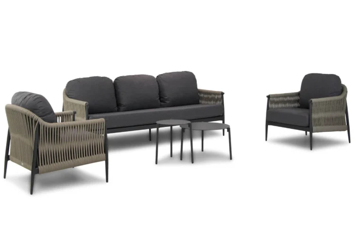 Coco Lucia/Pacific 60/45 cm stoel-bank loungeset 5-delig - Taupe-naturel-bruin